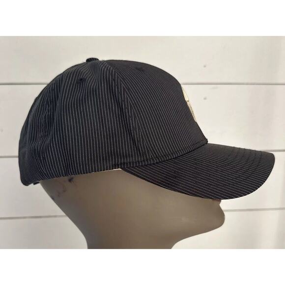 Legendary Headwear Golf Course Cap Hat Black Pinstripes Adjustable Strapback - Picture 2 of 7